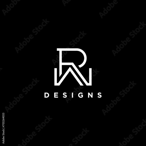 letter rw or wr luxury monogram logo design inspiration photo