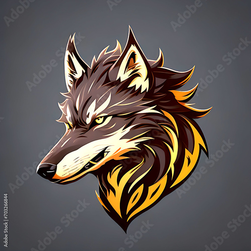 Beautiful Colorful Logo of wolf vector  fierce  fast  design for t-shirts  Illustrations  vector design.
