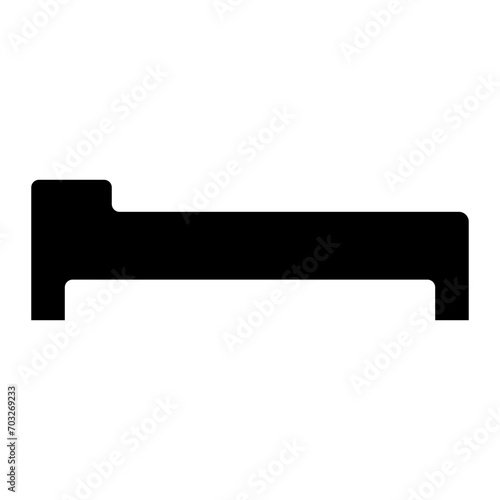 physiotherapy table glyph 