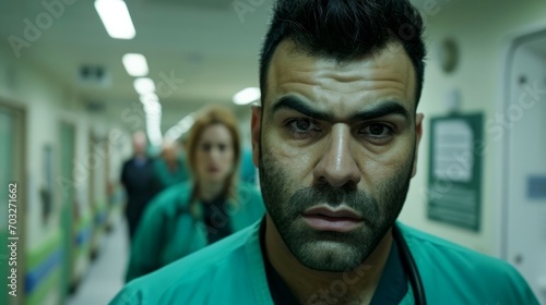 Corridor of Urgency: A Medical Hero's Determined Dash