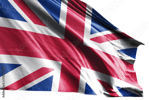 United Kingdom flag on transparent background.