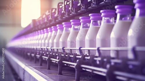 Milk production at factory photo