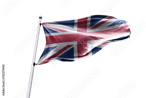 United Kingdom flag on transparent background.