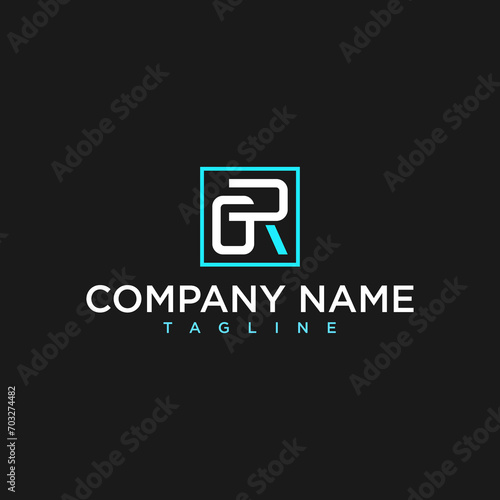 gr or rg luxury initial square logo design inspiration