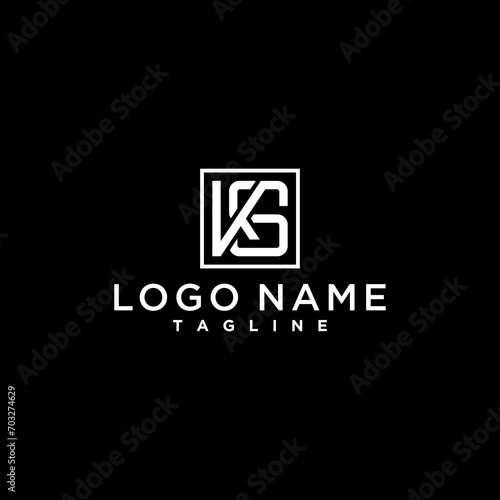 letter ks, sk luxury abstract initial square logo design inspiration