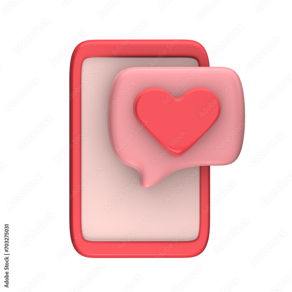 3D illustration Love Message 3D illustration Love Message