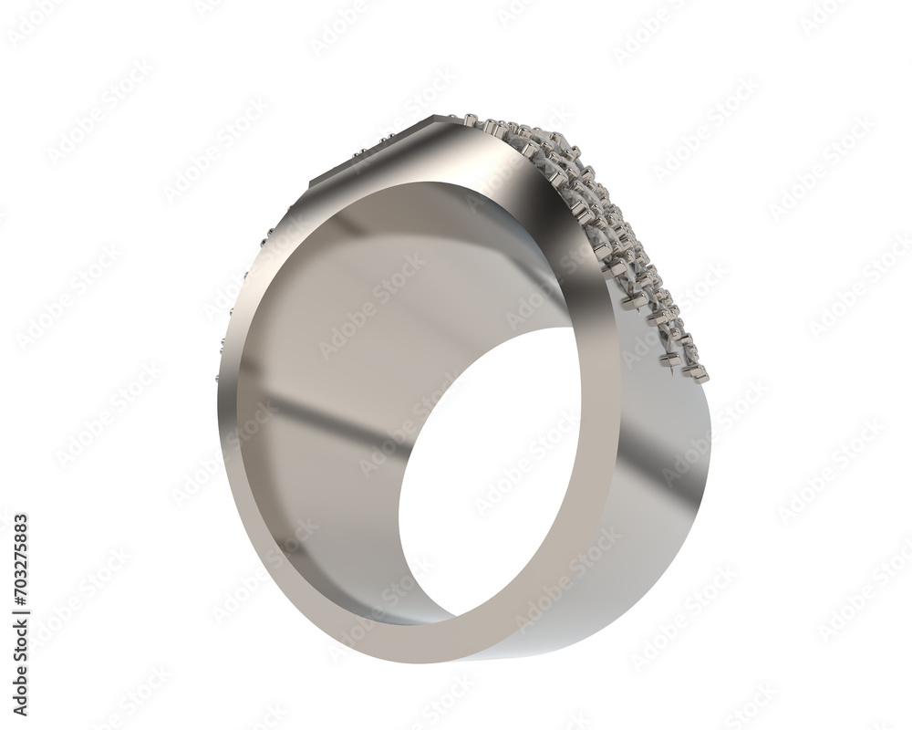Engagement ring isolated on background. 3d rendering - illustration Engagement ring isolated on background. 3d rendering - illustration