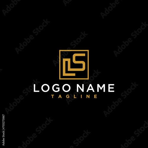 letter ls or sl luxury abstract initial square logo design inspiration