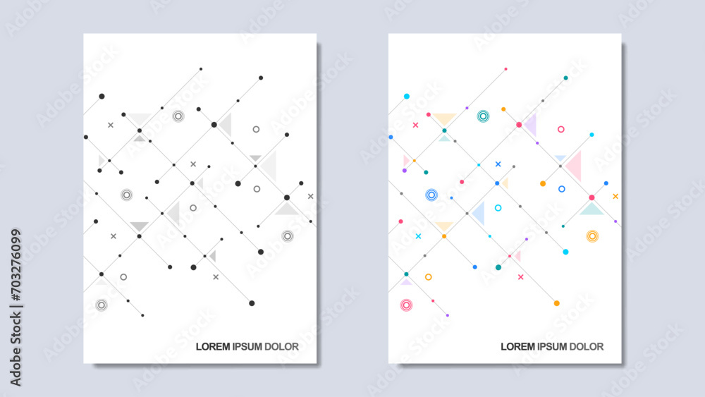 Fototapeta premium Template for cover brochure, layout, flyer, book, banner. Creative idea of modern design with abstract geometric background. Minimalistic vector texture with polygonal pattern