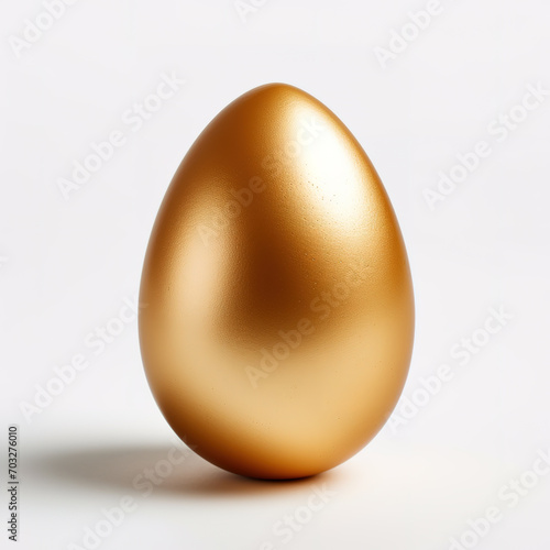 Golden egg isolated on a white background. 