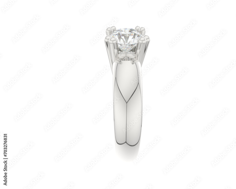 Engagement ring isolated on background. 3d rendering - illustration