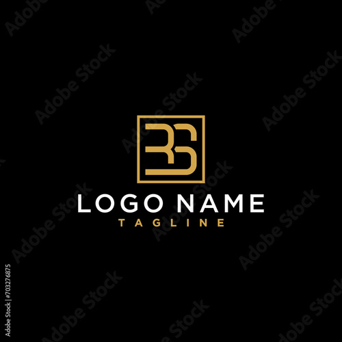 letter rs or sr luxury abstract initial square logo design inspiration