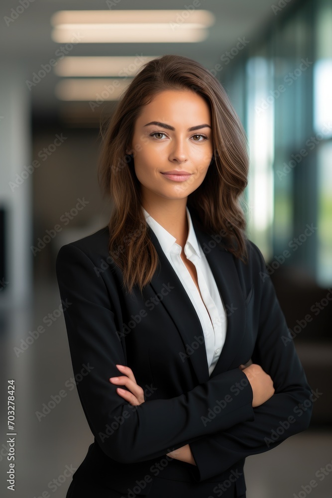 A young attractive office going lady in black suit A young attractive office going lady in black suit
