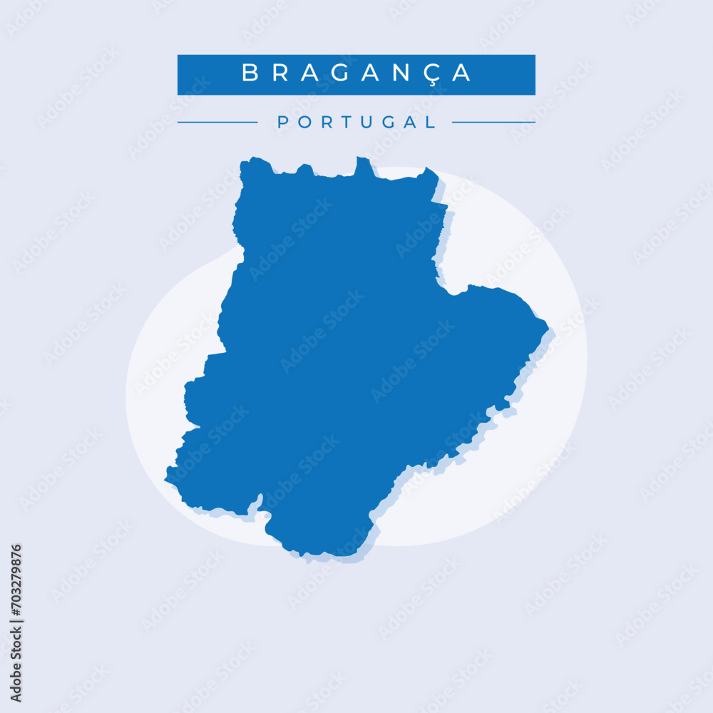 Vector illustration vector of Braganca map Portugal
