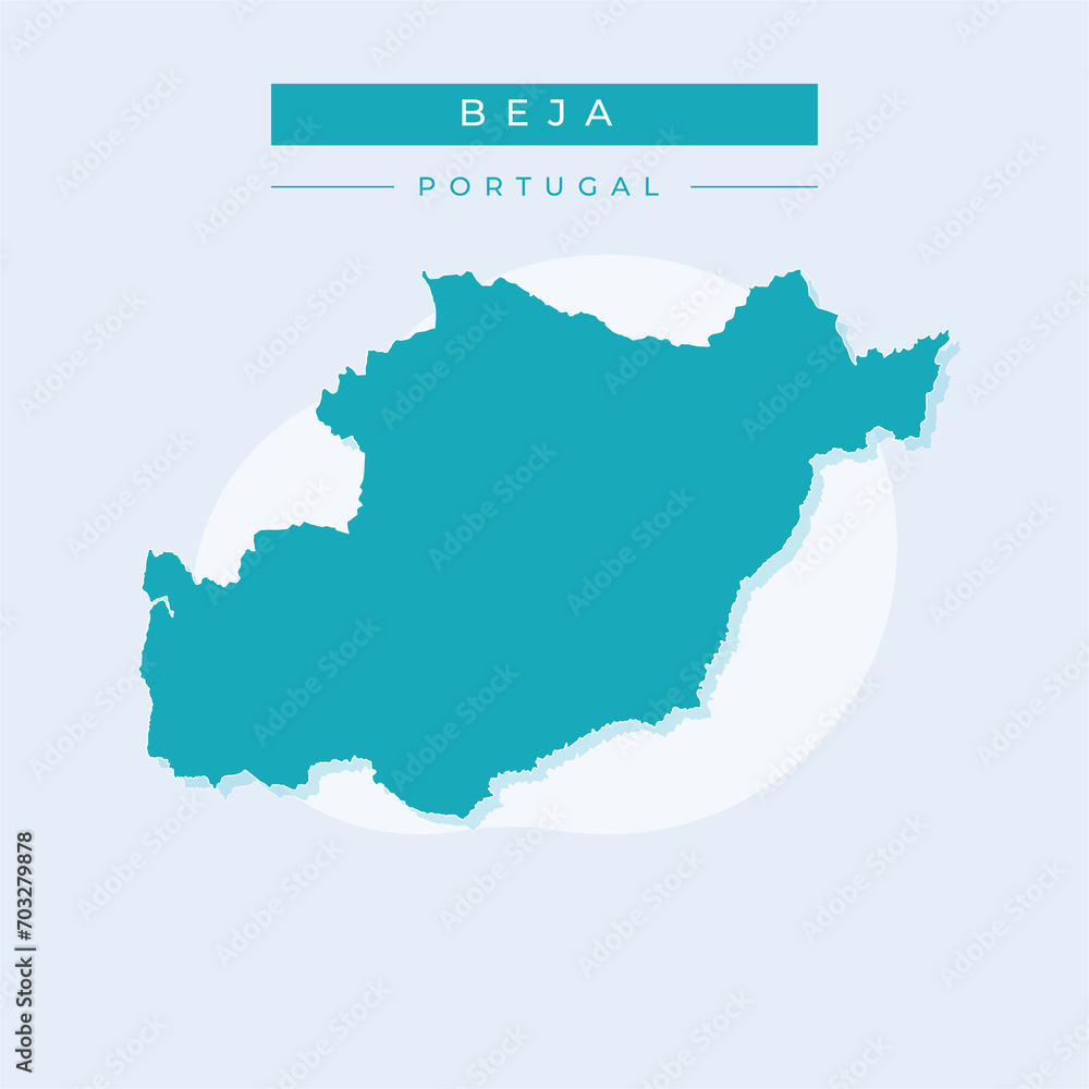 Vector illustration vector of Beja map Portugal