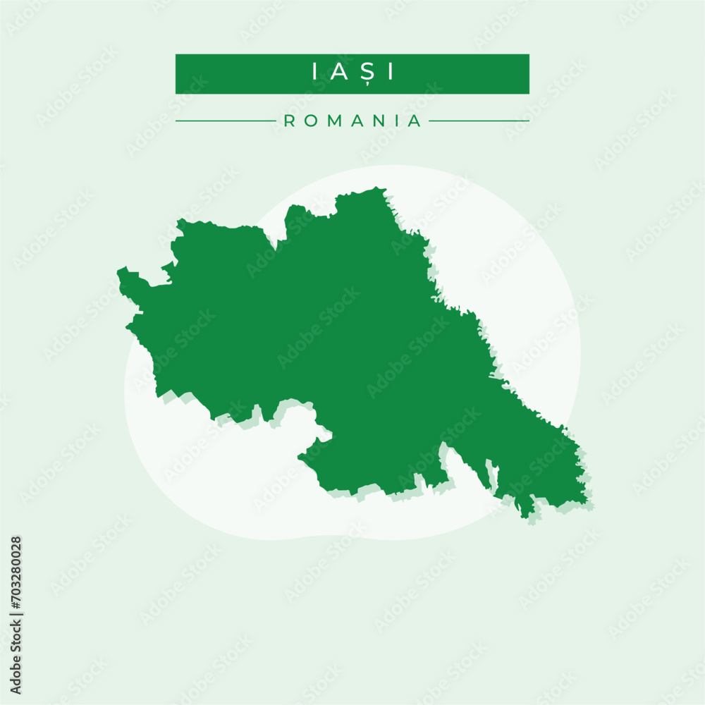 Vector illustration vector of Iasi map Romania