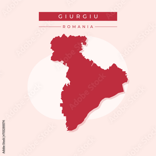Vector illustration vector of Giurgiu map Romania