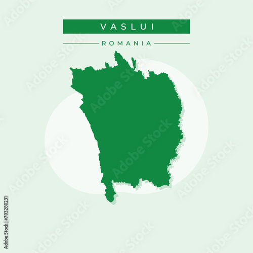 Vector illustration vector of Vaslui map Romania photo
