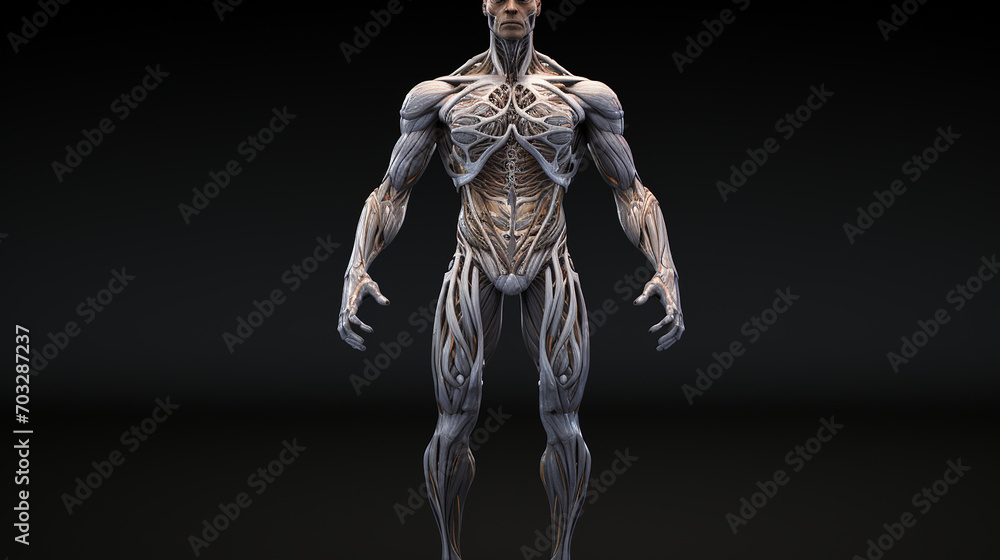 Obraz premium isolated black male body 3d character