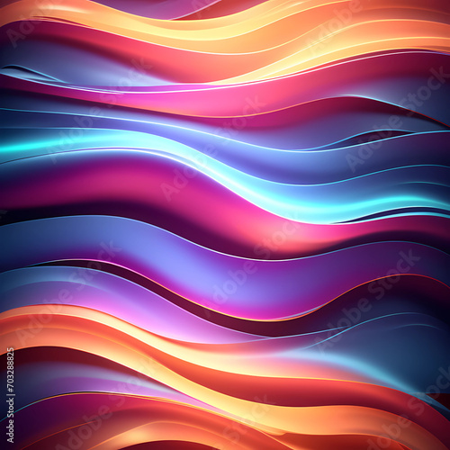 shiny multicolored backdrop with lines , abstract colorful wave background, glowing waves