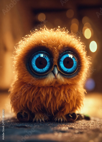 adorable creature with big reflective eyes