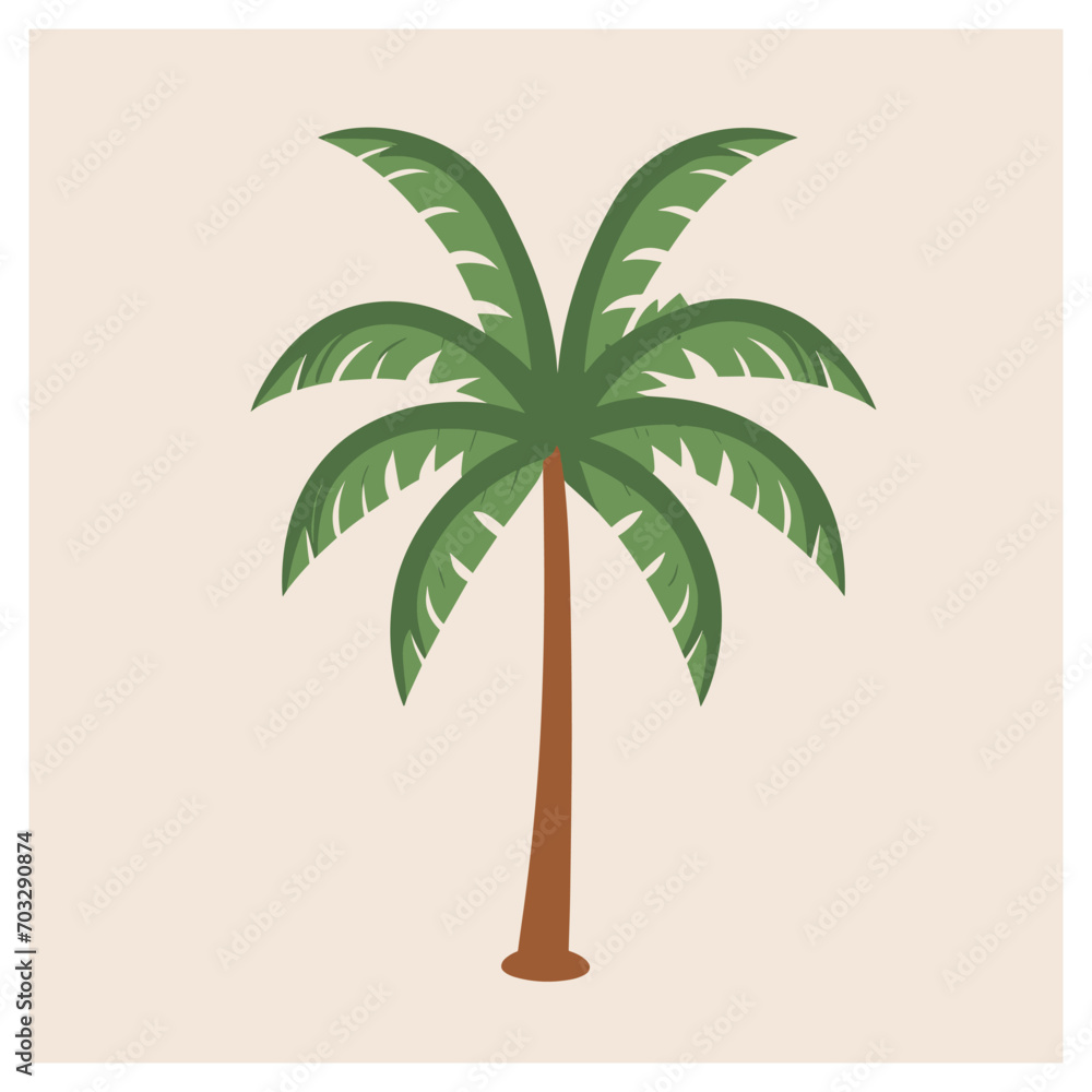 Obraz premium palm tree vector illustration