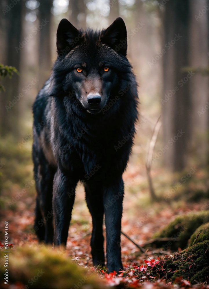 wolf dark forest reslistic