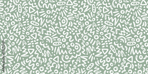 Hand drawn abstract seamless pattern, ethnic background, simple style - great for textiles, banners, wallpapers, wrapping - vector design photo