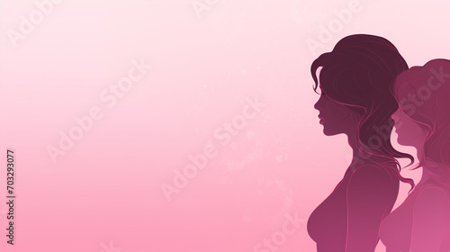 Digital art woman illustration. Watercolor technique and pinkish colors. Female wedding hairstyle.