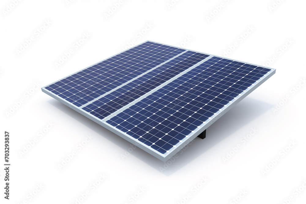 AI generated illustration of photovoltaic solar panels isolated on a white background AI generated illustration of photovoltaic solar panels isolated on a white background