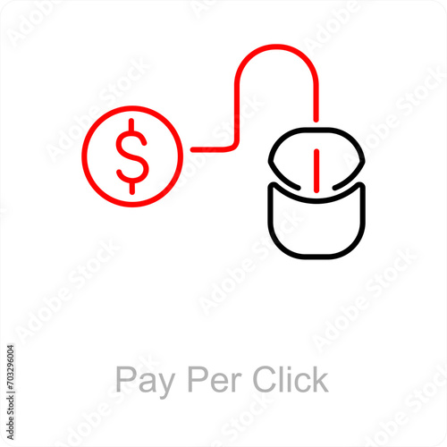 Pay Per Click icon concept