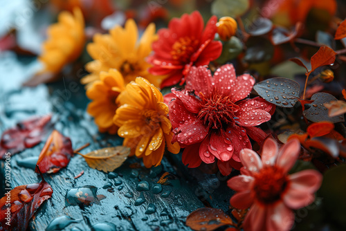 red and yellow flowers