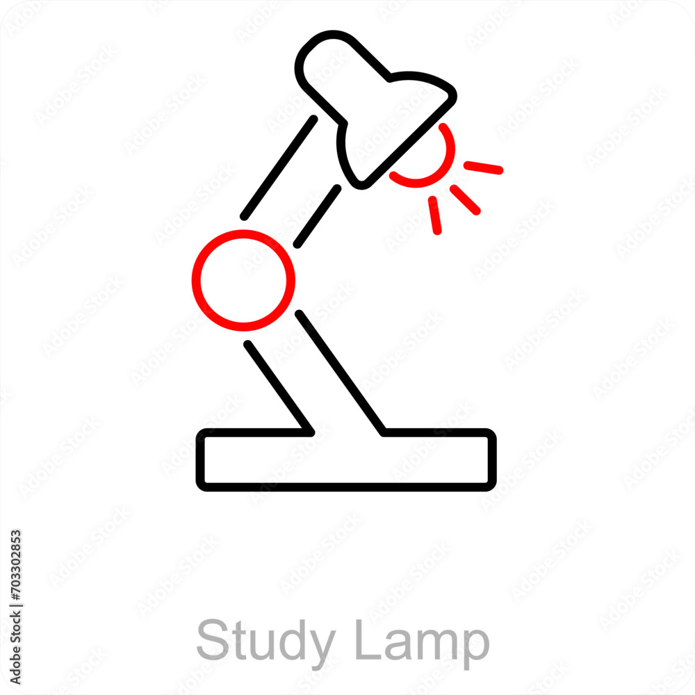 Study Lamp and lamp icon concept Study Lamp and lamp icon concept
