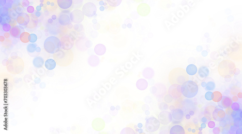 abstract blur bokeh banner shape background. rainbow colors, pastel purple, blue, gold, green, yellow, white, silver, pink bokeh © Mas Water