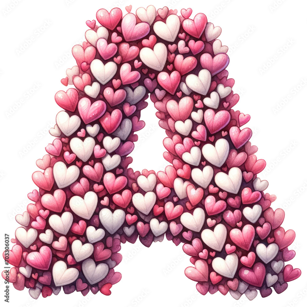 Obraz premium alphabet letter A transparent background