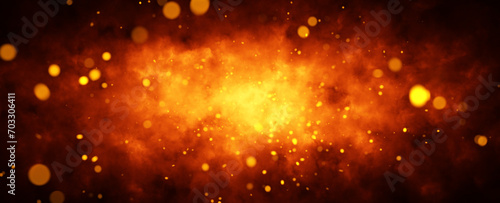 Dark red fire flames with sparks illustration background.