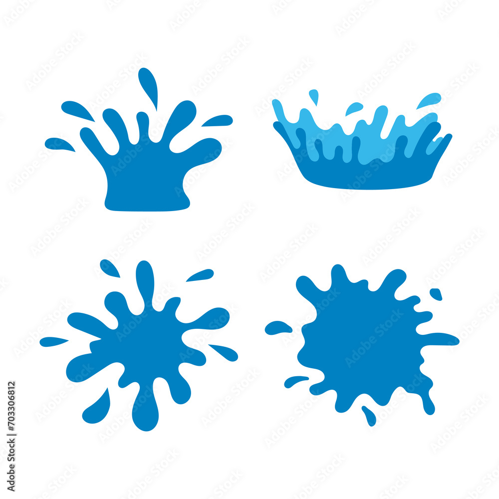 Set of water splash icon logo design
Set of water splash icon logo design