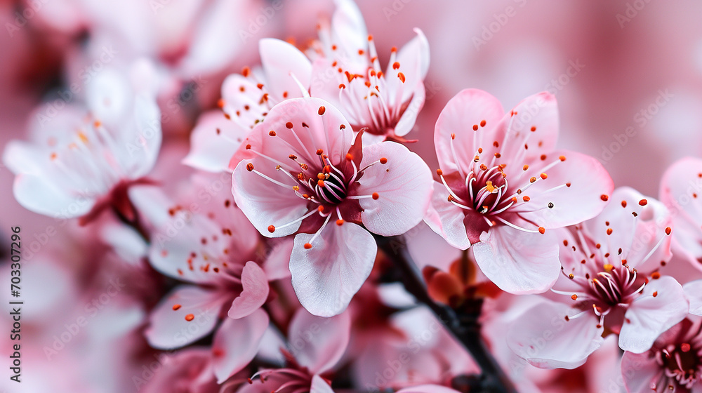 close-up of pink cherry blossoms on blurred background close-up of pink cherry blossoms on blurred background