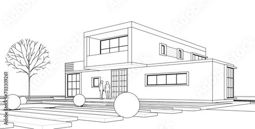  sketch of house