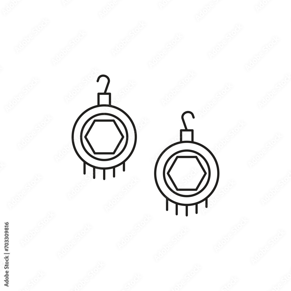 Obraz premium earrings vector type icon