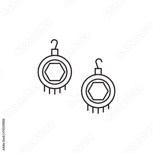 earrings vector type icon
