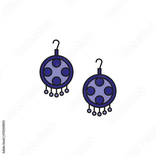 earrings vector type icon