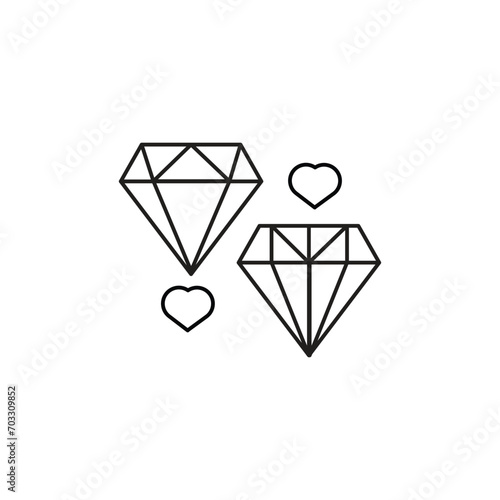 diamond jewelry vector type icon