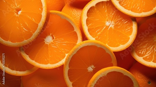  a pile of sliced oranges sitting next to each other on top of a pile of other sliced oranges.