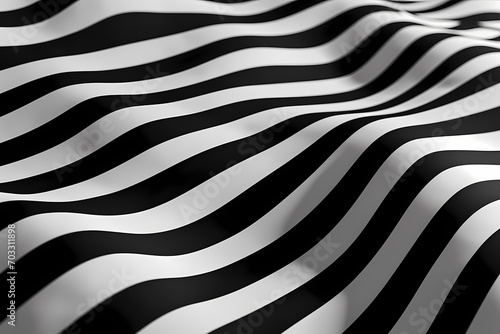 Wavy black and white design pattern, seemless pattern, grey, generative ai, generative, ai © Niclas