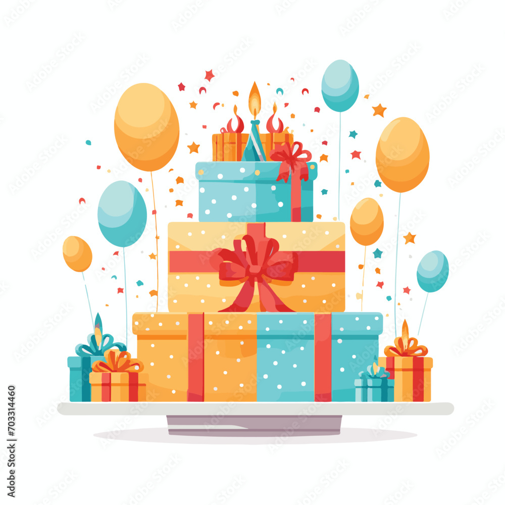 gift, vector, present, illustration, 3d, surprise, box, ribbon, background, bow, birthday, realistic, holiday, package, render, prize, icon, set, anniversary, sale, happy, isolated, object, offer, par