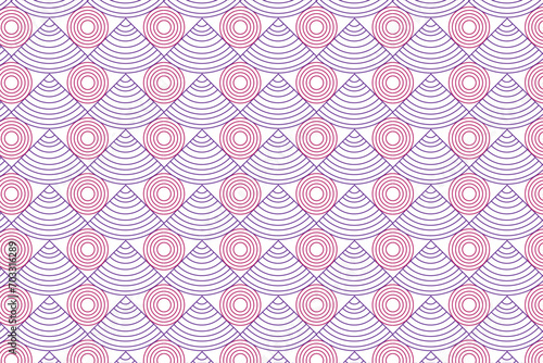 Modern geometric fabric pattern with stripes, lines. Seamless vector background