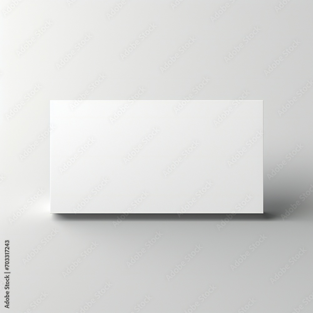 White empty business cards stack mockup isolated on white background Generative AI White empty business cards stack mockup isolated on white background Generative AI
