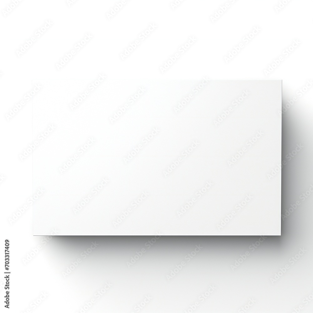 White empty business cards stack mockup isolated on white background Generative AI White empty business cards stack mockup isolated on white background Generative AI