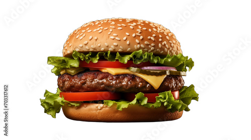 hamburger isolated on white